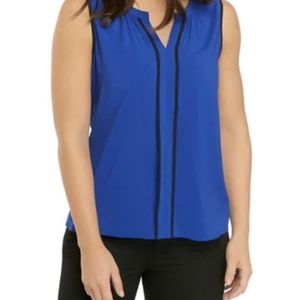 Calvin Klein sleeveless blue blouse